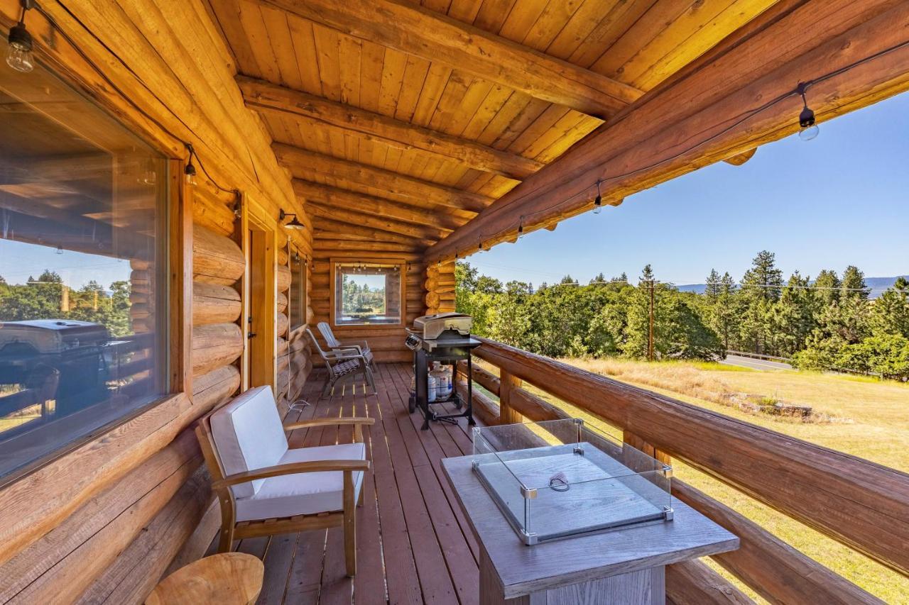 Rowland Log Cabin Home Lyle Exterior foto