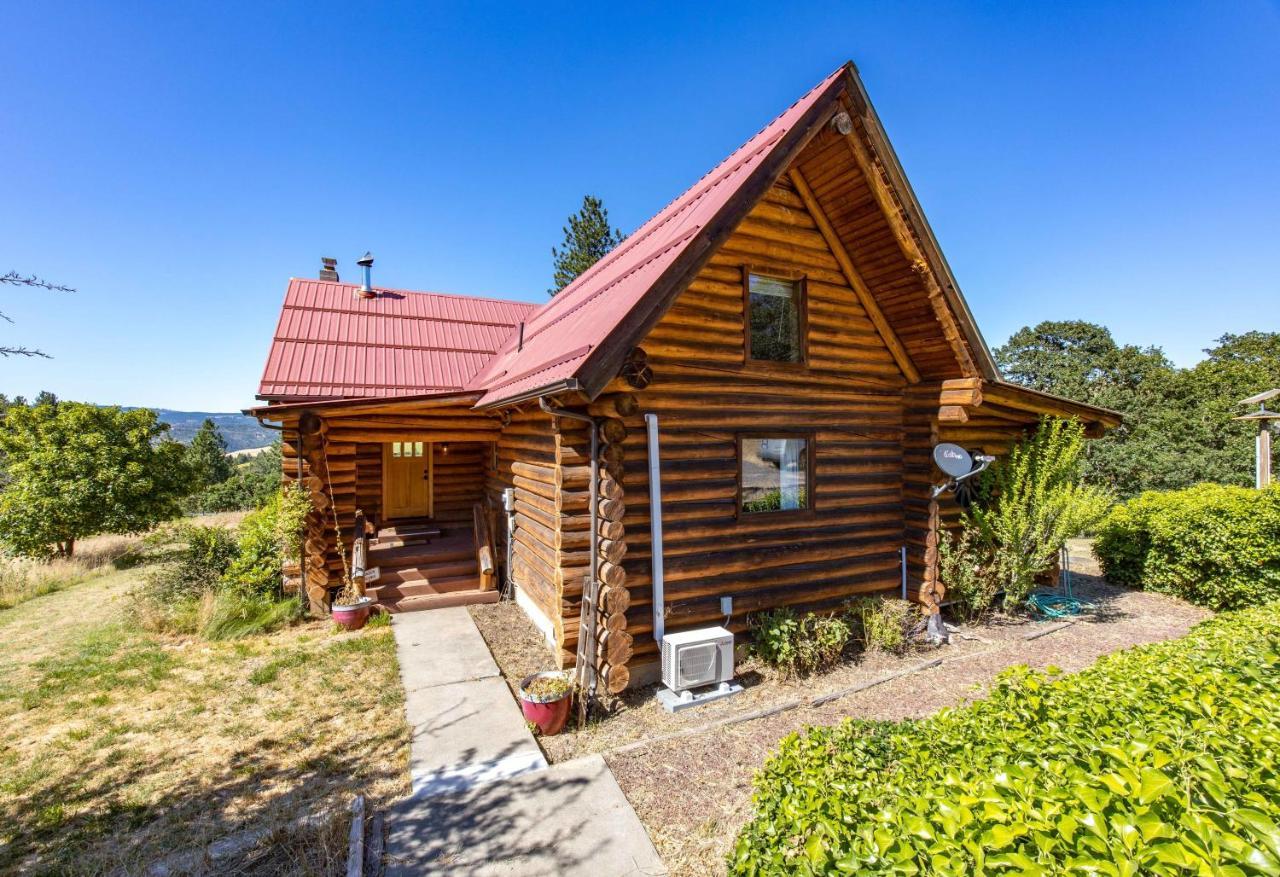 Rowland Log Cabin Home Lyle Exterior foto
