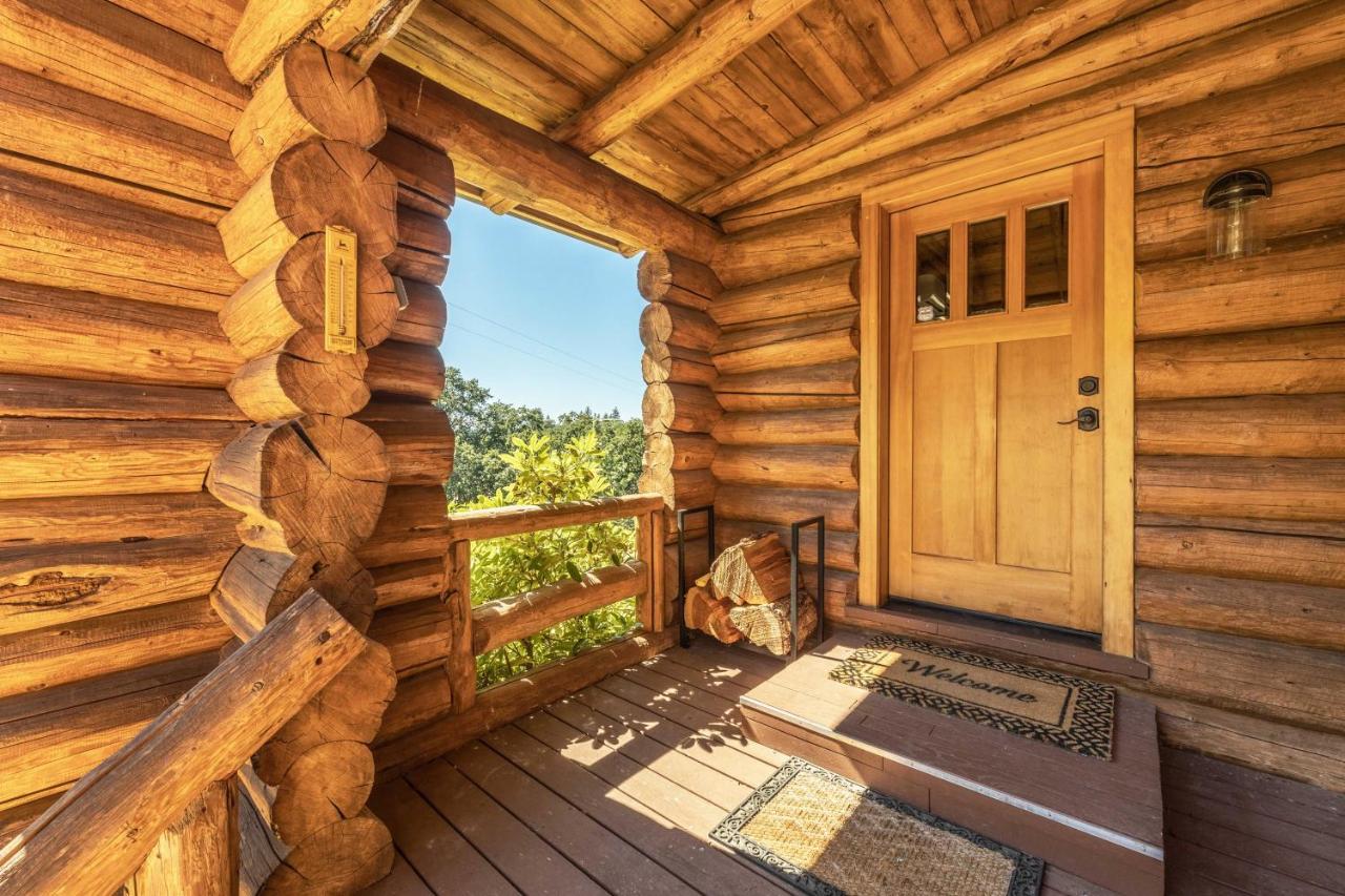 Rowland Log Cabin Home Lyle Exterior foto