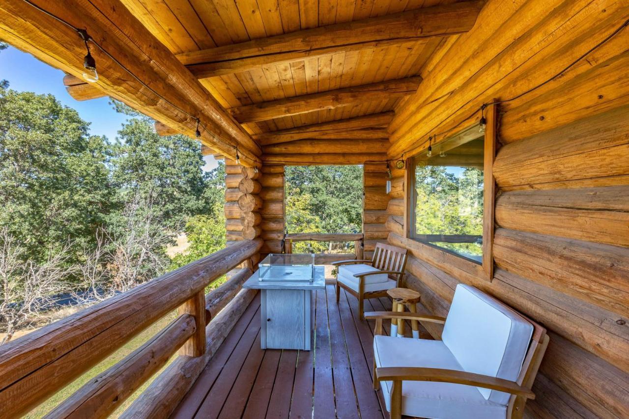 Rowland Log Cabin Home Lyle Exterior foto