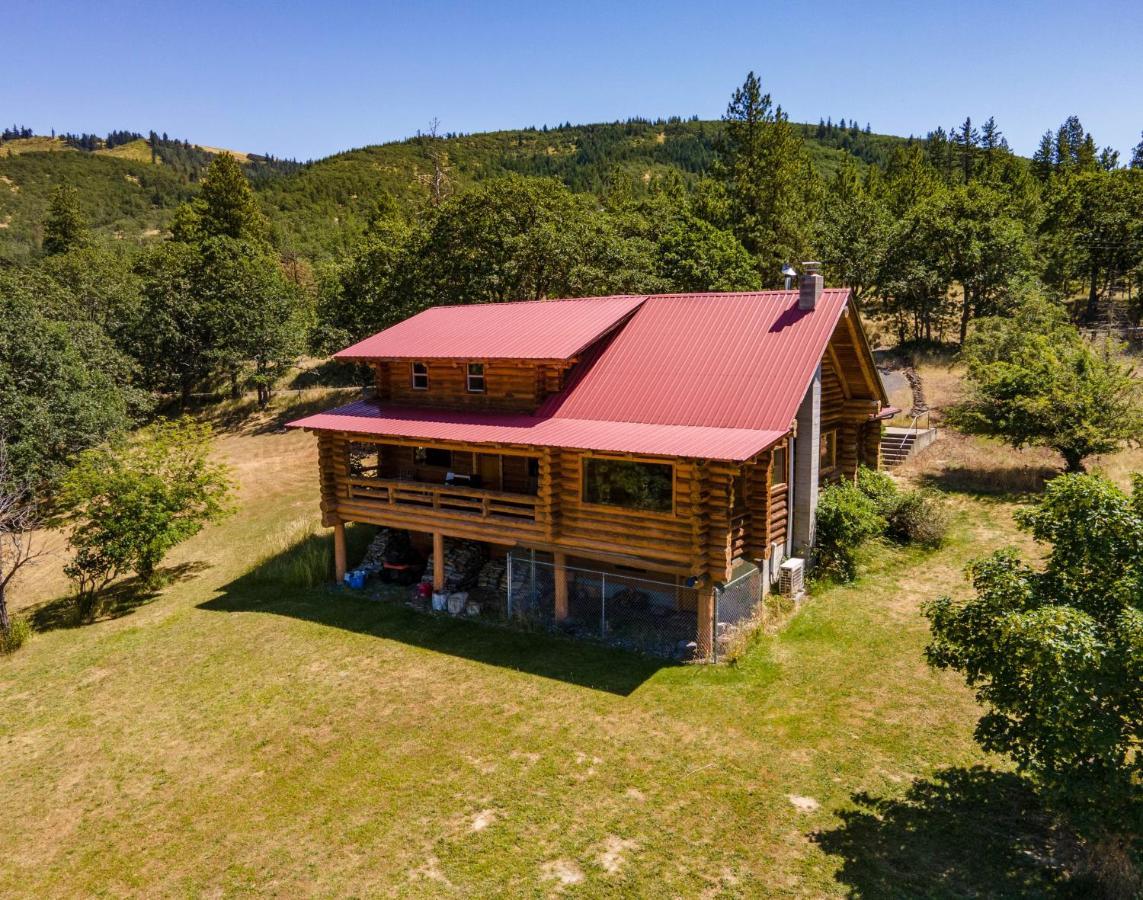 Rowland Log Cabin Home Lyle Exterior foto
